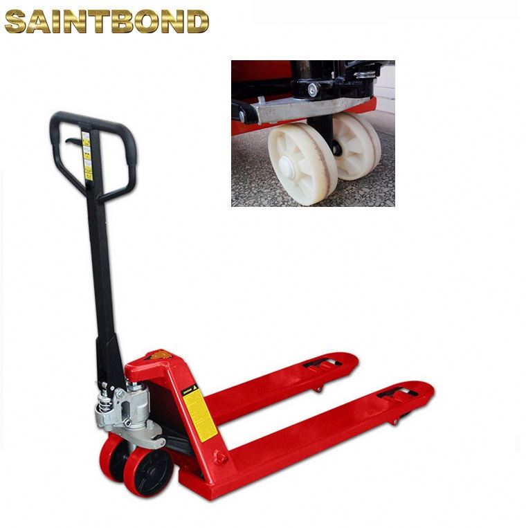 with Rubber Wheel 5 Ton 2ton Hand Jack Handy Scale Hydraulic Pallet Truck Manual Weighing Scales