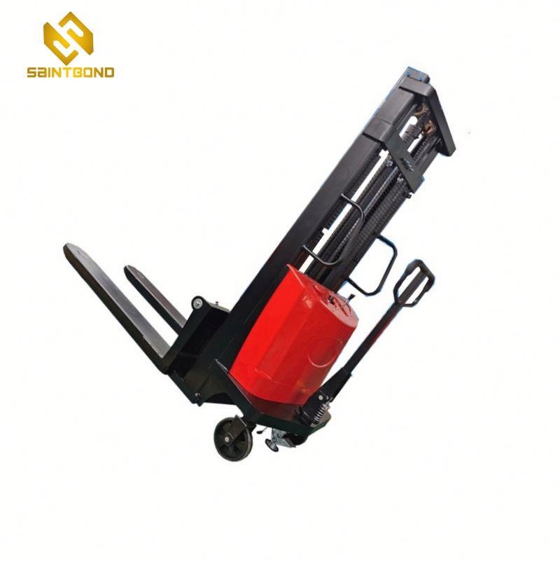 DYC Good Pallet Lifter Small Type Forklift Truck 2200lbs 118inch Lift Hight Semi-Electric Stacker
