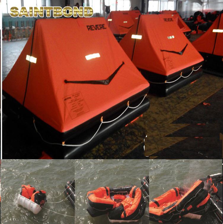 Marine Grade Certified Inflatable Self-righting Life Raft