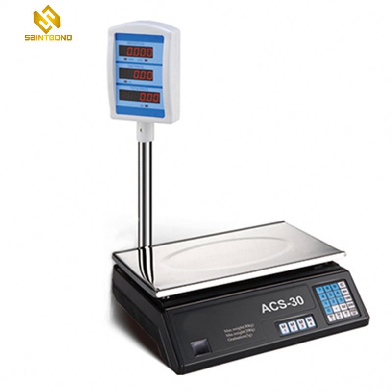 ACS30 30kg Weighing Scales Kitchen Electronic Lcd Led Display Computing Weight Price Scale