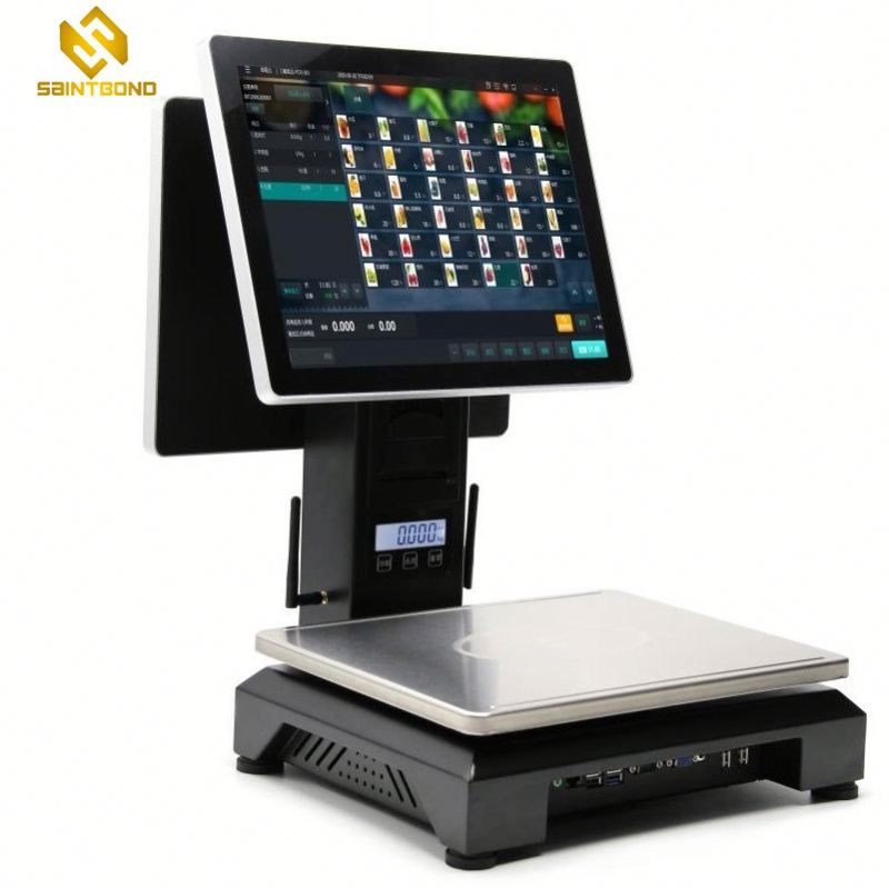 PCC01 15 Inch Tire Flat Capacity Touch Pos Machine with Second Display