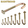 Brass Eye Tow U Shaped Metal Hooks Hook Bolt U-Shape Black Steel U-Hook