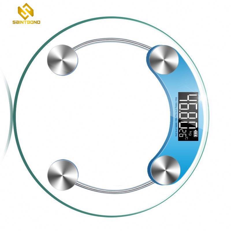 2003A Personal Glass Digital Body Weight Bathroom Scale, High Quality Round Bathroom Smart Body Scale 180kg