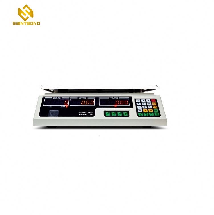 ACS209 30kg 35kg 40kg Digital Supermarket Price Scale, Lcd Led Display Weighing Scale Commercial Scale