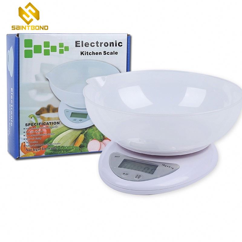 B05 Multifunction Household 5kg Electronic Scale, Digital Measuring Kitchen Food Weighing Scale With Bowl
