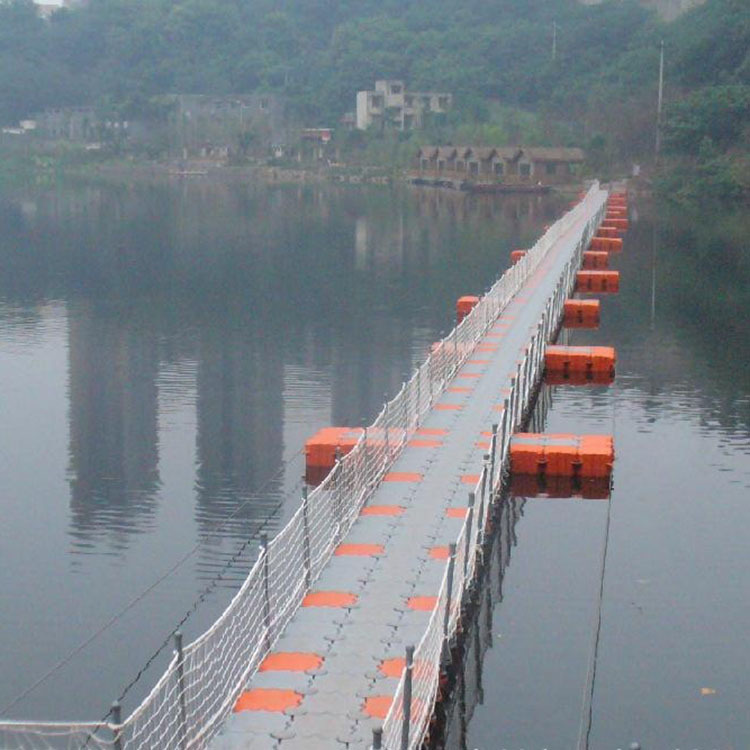 New Designed 500*500*400mm Modular Floating Platform Walking Docks Plastic Pontoon