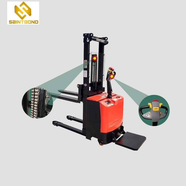 PSES11 1.5 Ton Mini Cheap Self Loading Electric China Pallet Lift Stacker Battery Operated New Forklift Truck For Sale