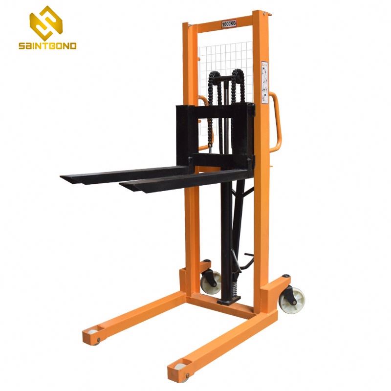 PSCTY02 3 Ton Hand Manual Pallet Operated Stacker Hydraulic 1.6m Pallet Stacker Forklift