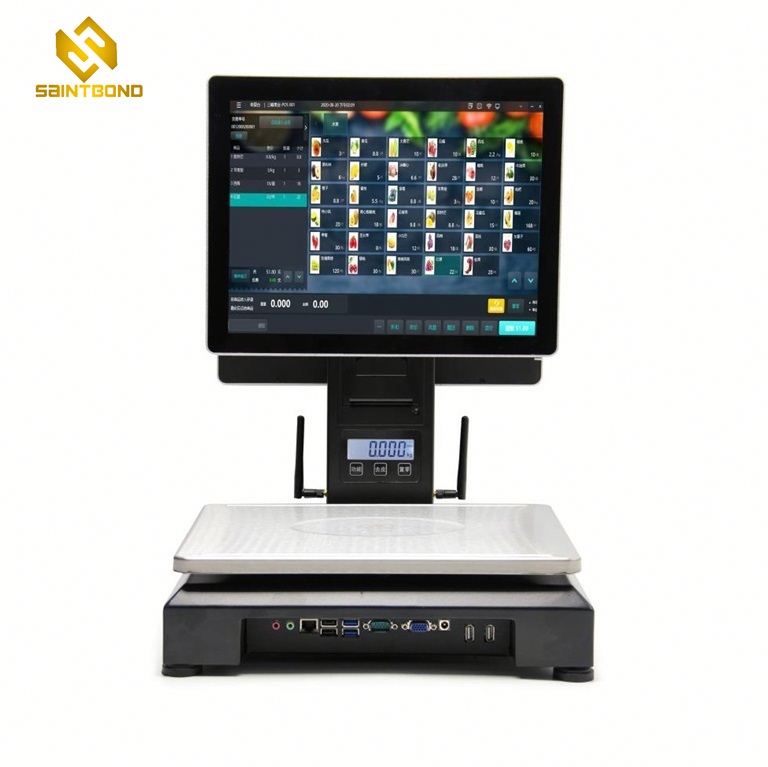 PCC01 15.6 Inch Pos Machine Dual Screen All in One Electronic Touch Screen Cash Register for Restaurant