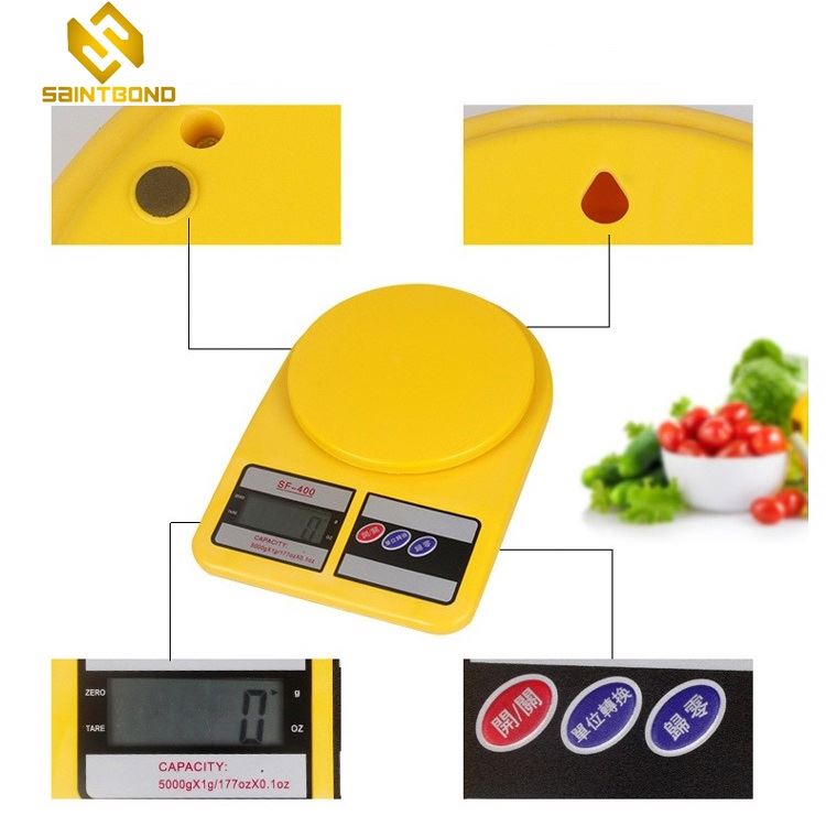 SF-400 Kitchen Food Scale, Portable Kitchen Round Digital Scale