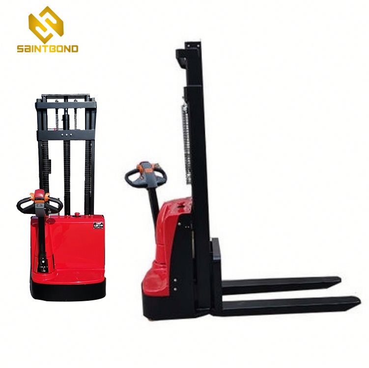 PSES11 Small Walkie Straddle Stacker Full Battery 1500kg 1.5 Ton Electric Pallet Truck Forklift