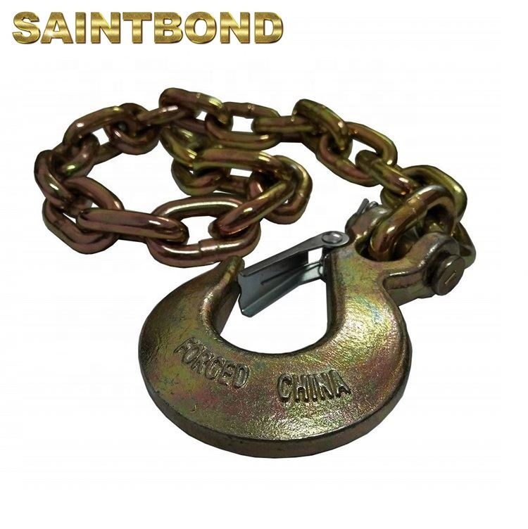 Rope on Either End Clevis Tow Chains Grab Hook With Pear Link Towing Chain & Hooks