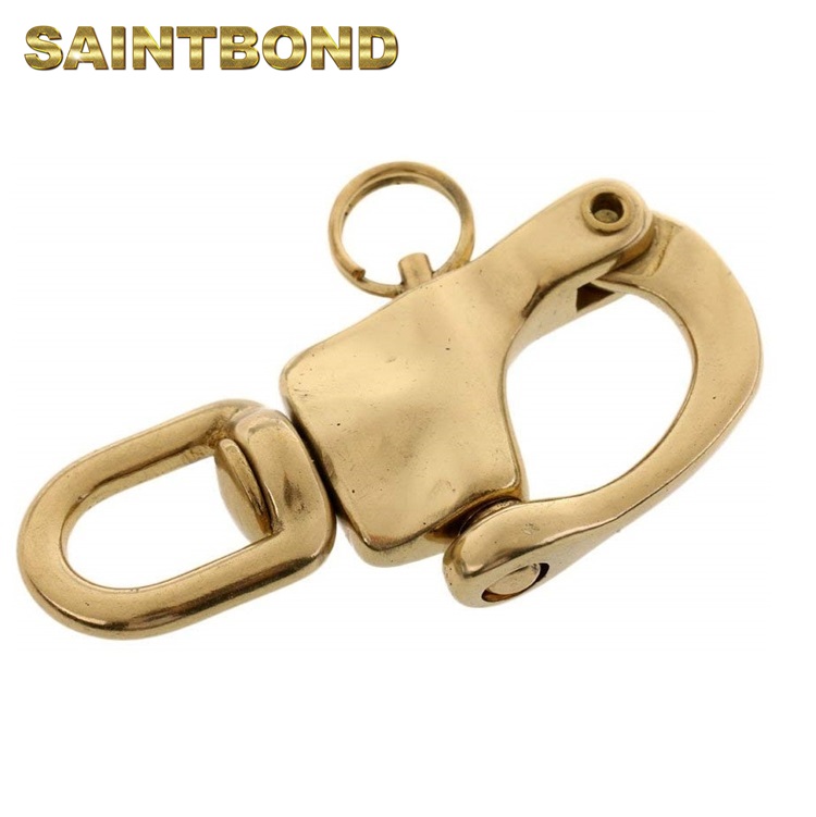 Quick Release Brass Snap Shackle Ronstan Mini Snap Shackle with Swivel Eye