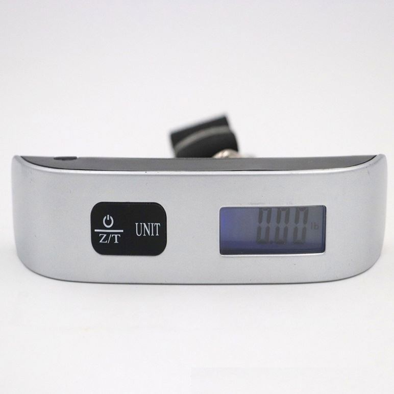 OCS-13 50kg Travel Weigh Portable Digital Pocket Scale, Hanging With Temperature/time LCD Display Luggage Scale