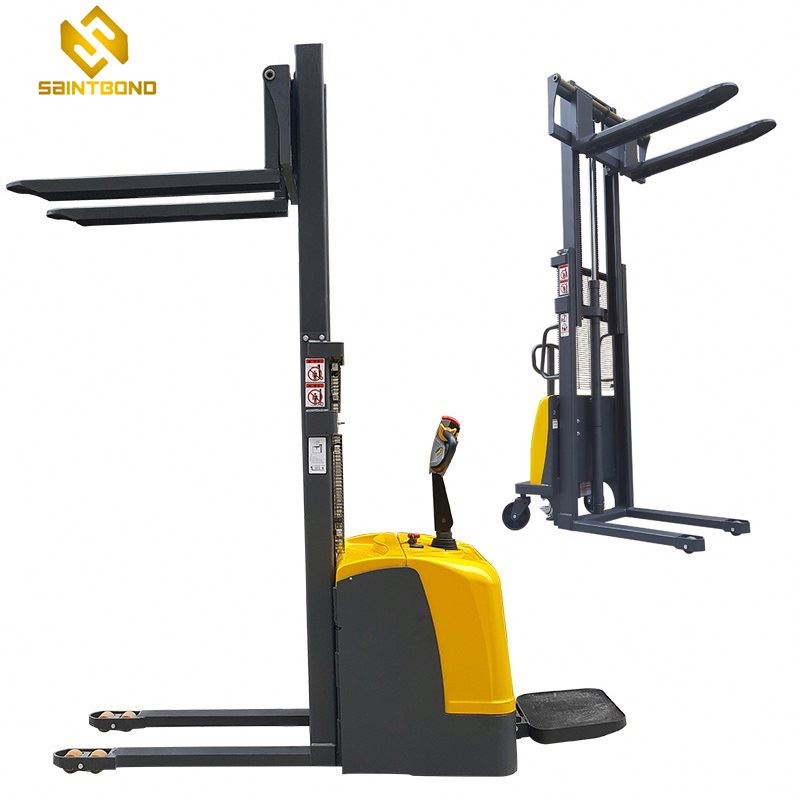 PSES01 2 Ton Portable Forklift 2000kgs Electric Stacker with High Lift And Hign Duty