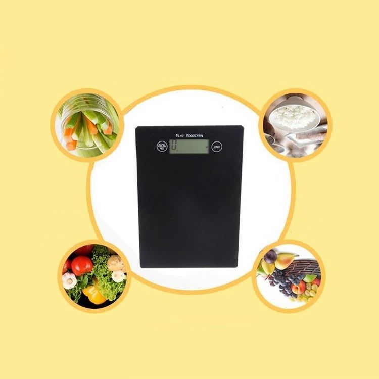 PKS004 Kitchen Diet Scale Water Food Scale Glass 5kg Digital Kitchen Weighing Scale