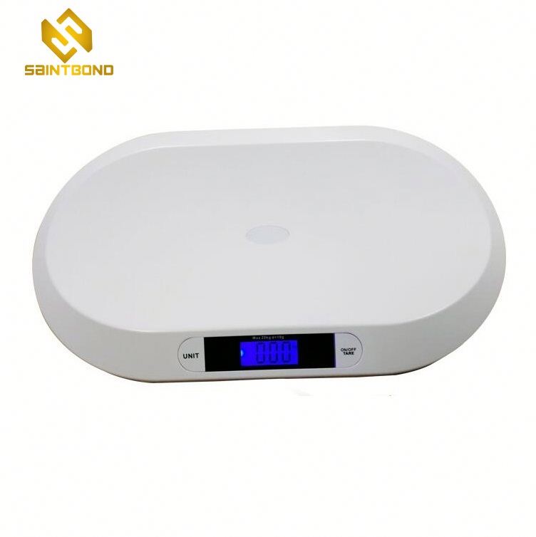 PT-606 White Digital Baby Scale Measure Infant/Pet Weight Accurately,MAX 20KG/44pounds, Precision of 10g, Large LCD, Length 55cm