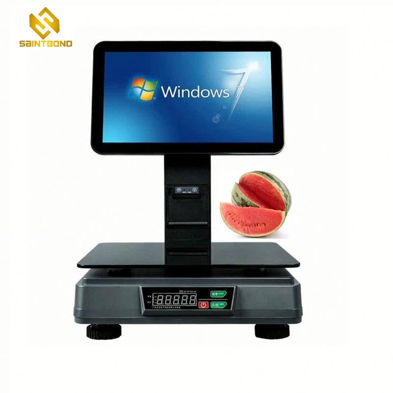 PCC02 15.6inch Double Screen Pos with Weighing Scale Cash Register Pos System Cash Machines Pos All in One