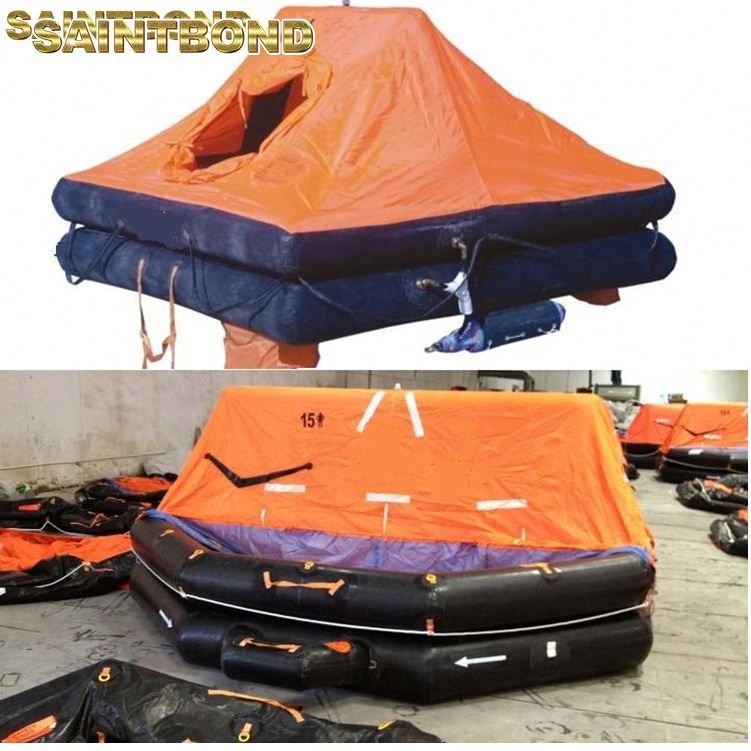 Top sale ODM on Ships rafts small boats 65 persons cheap HRU for 20 man inflating life raft