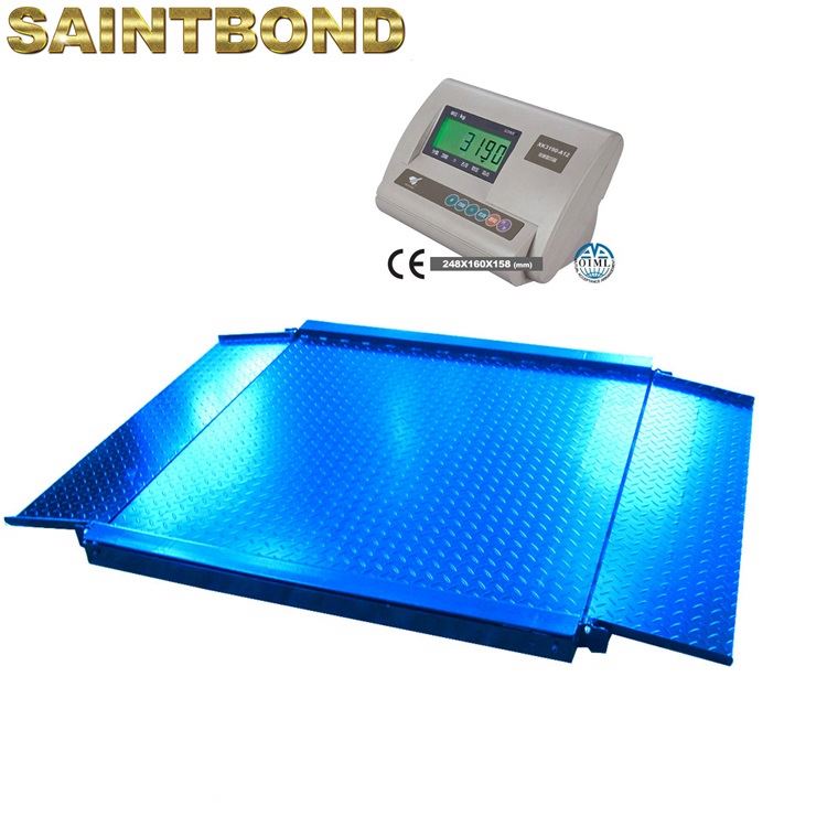 Movable 3ton Platform 3tons Bench Weighing Scales Industrial Flooring Electronic Industry 2000kg Load Cell Floor Scale Ramp