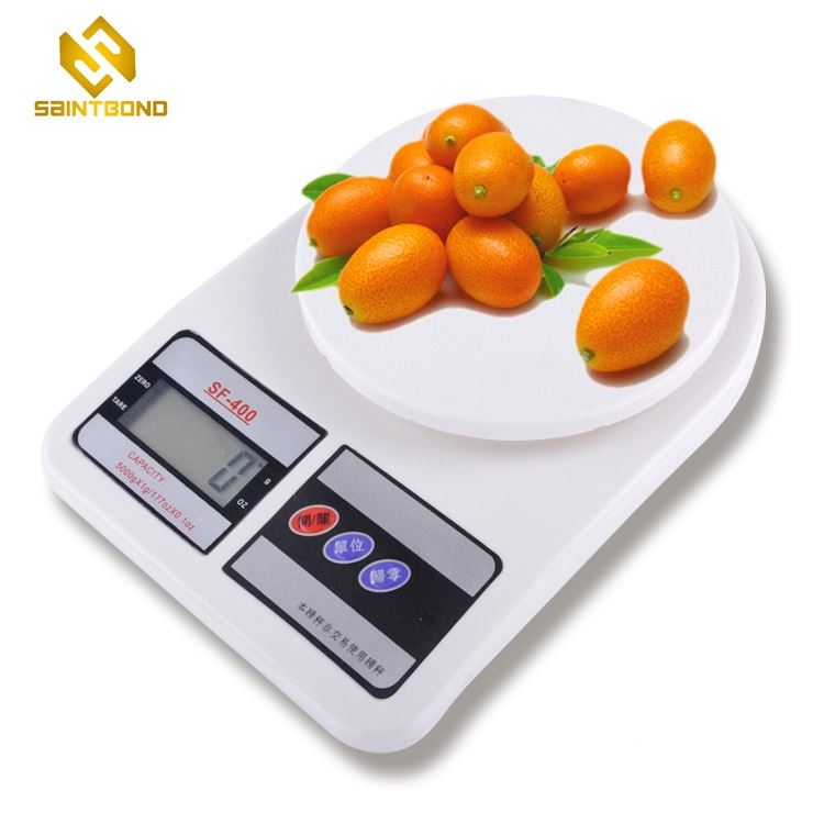 SF-400 Lcd Digital Electronic Kitchen Scale, Weight Round Plate Food Scale