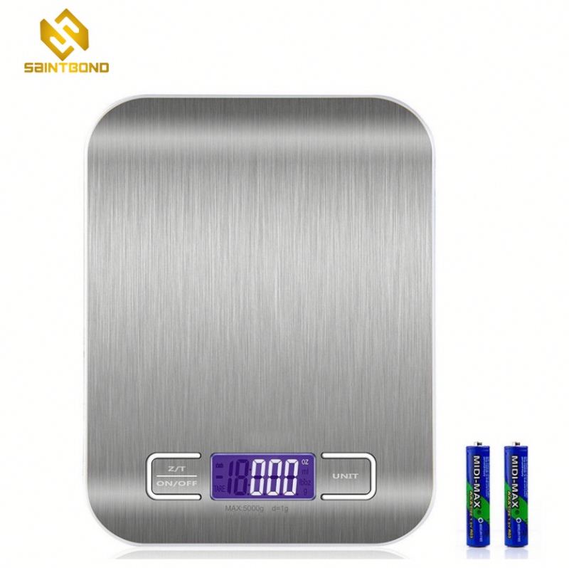 PKS001 Smart Personal Durable Rectangle Multifunction Electronic Kitchen Weight Digital Food Weighing Scale