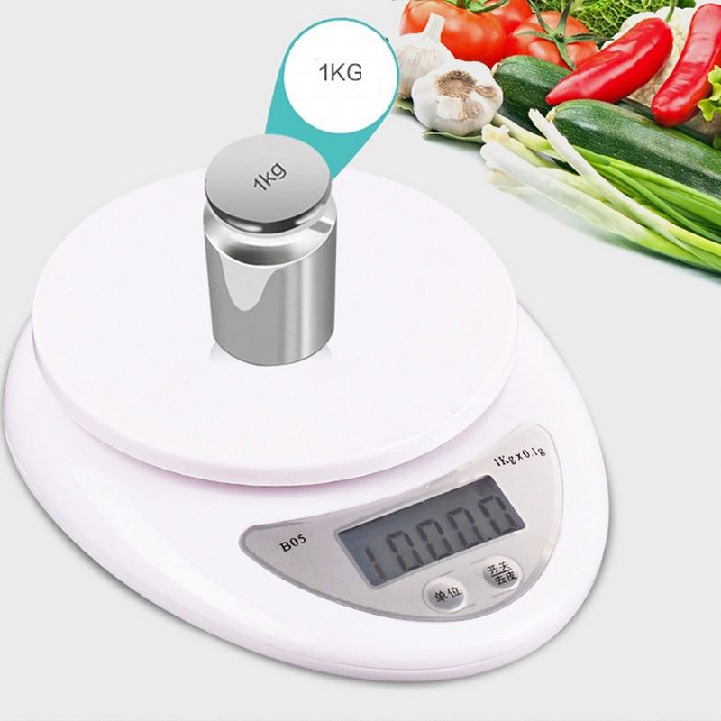 B05 Digital Kitchen Food Bakery Scales, Weighing Scale With Removable Bowl Lcd 5kg