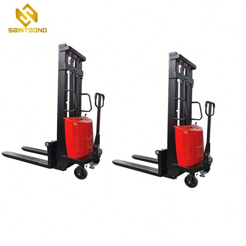 DYC Cheap Price Hand Hydraulic Pallet Forklift 2200lbs 63inch Lift Height Semi Electric Stacker