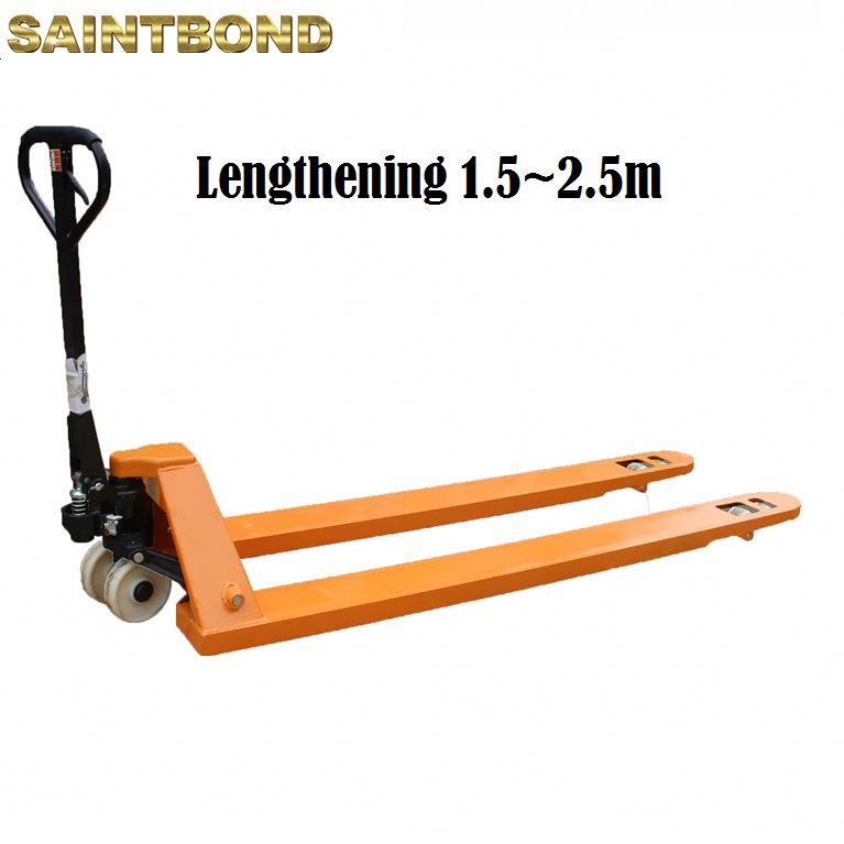 China Hand 500kg LED Display Handy Hydraulic Jack Weighing Scale Manual High Lift Pallet Truck