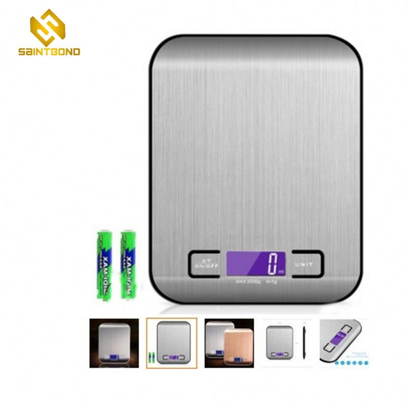 PKS001 Multi-Functional Weighing Kitchen Food Scales, Stainless Steel Eletronic Scale Weight