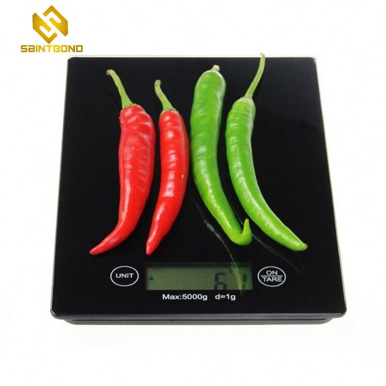 PKS004 3mm Tempered Glass 5kg Digital Lcd Electronic Food Cooking Kitchen Weighing Scales