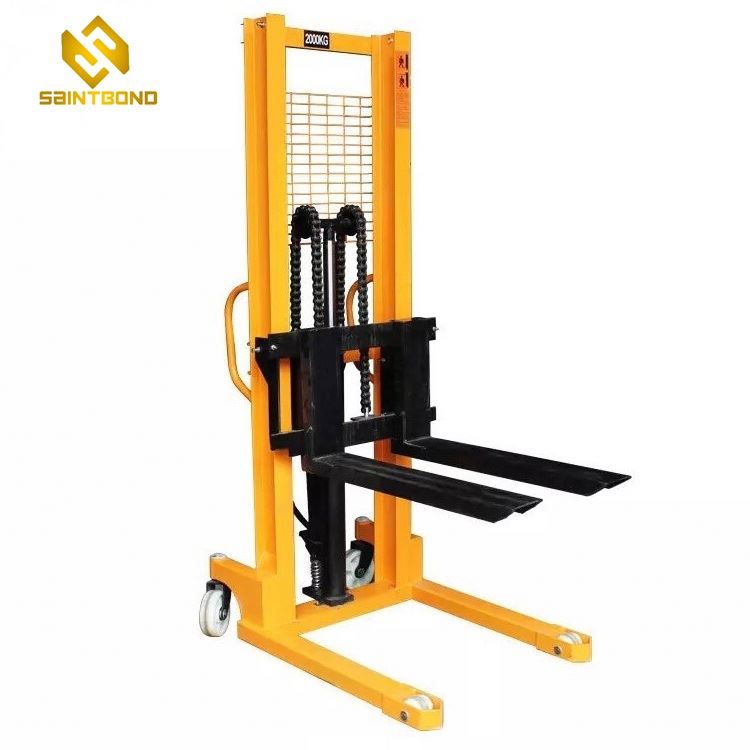 PSCTY01 1ton Hand Pallet Stacker Overall Length Used in Warehouse