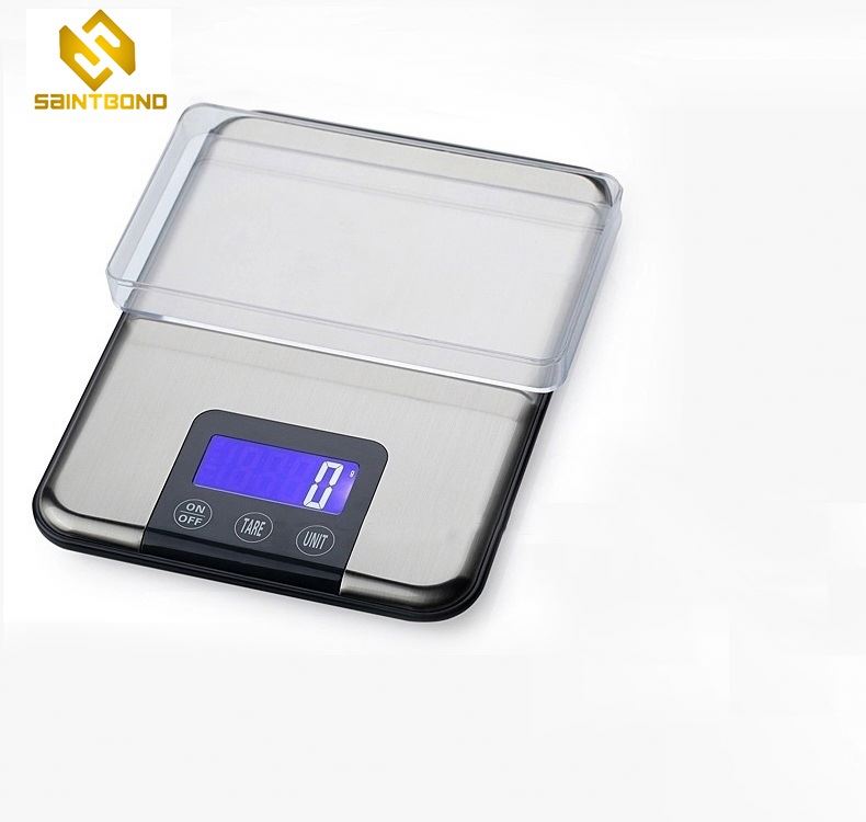 PKS003 New Design Ultra-Thin 4mm Tempered Glass Lcd Blue Backlight Kitchen Scales Digital Diet Scale