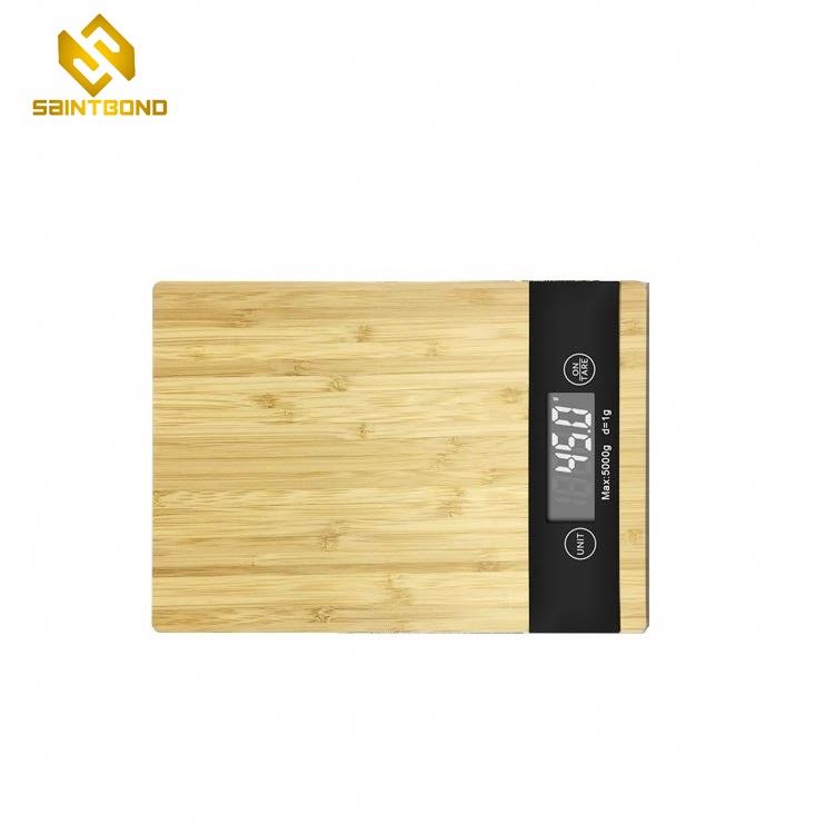 PKS005 Digital Kitchen Scale Food Scale 5kg Bamboo Multifunction Weighing Scale