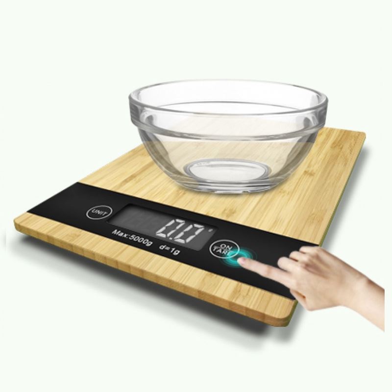 PKS005 Factory Home Lcd Display Digital Food Electronic Bamboo Kitchen Scale